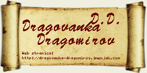 Dragovanka Dragomirov vizit kartica